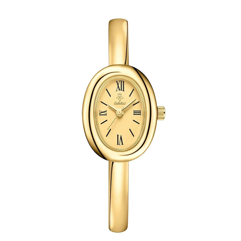 Ovale Armband Horloge – Modern & Klassiek Dameshorloge met Luxe Gouden Uitstraling | Sansoti