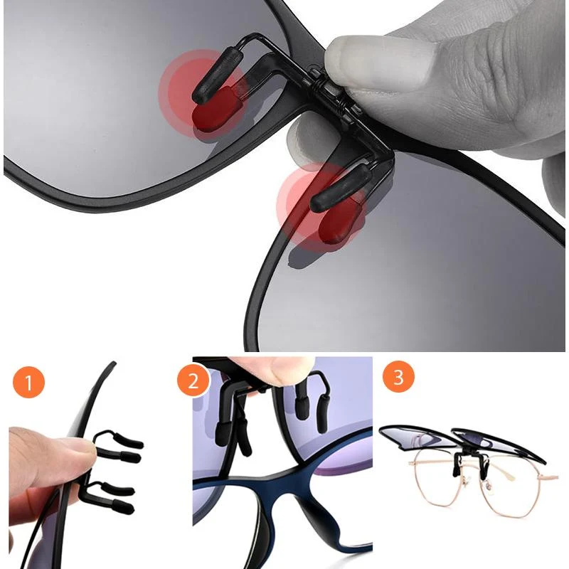 Gepolariseerde Opklapbare Zonnebril Clip-On met UV400 Bescherming – Lichtgewicht Magnetische Bevestiging | Sansoti
