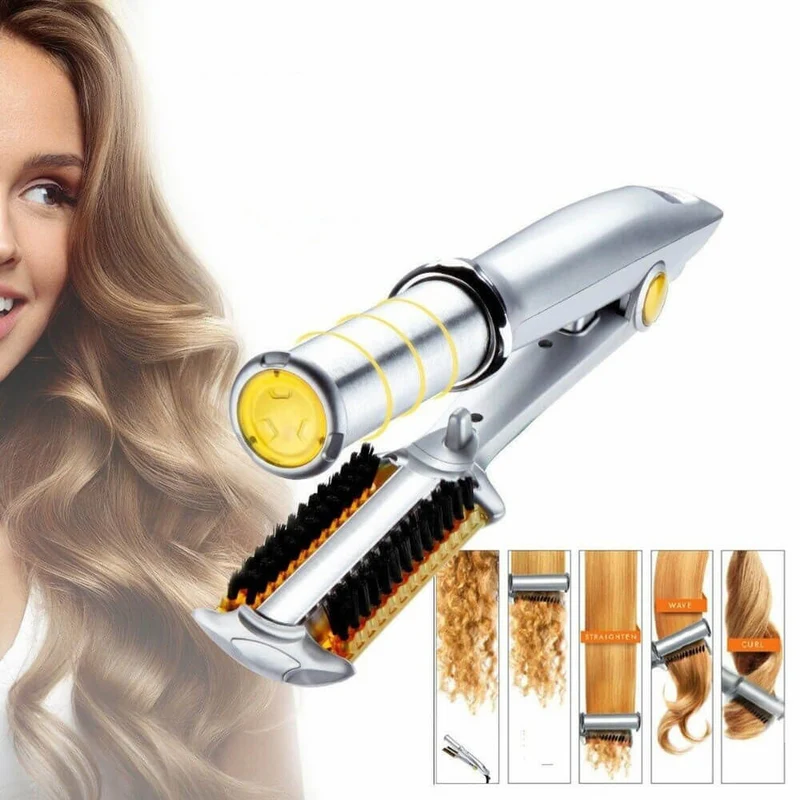 2-in-1 Haarstyler met Roterende Cilinder – Stijltang en Krultang voor Thuis | Sansoti