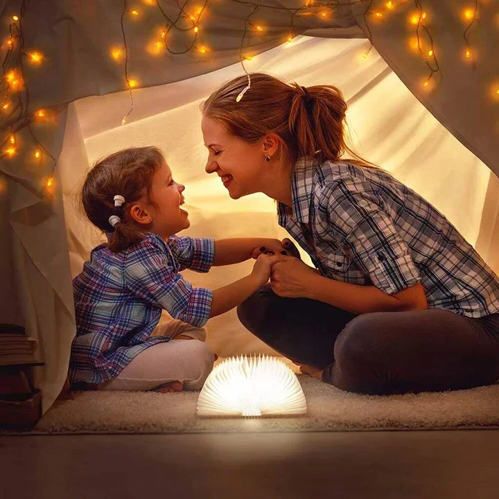 Boeklamp LED met Warm Licht – Decoratieve Houten Lamp in Boekvorm voor Sfeervolle Verlichting | Sansoti