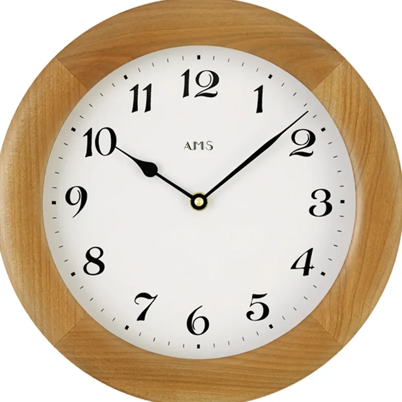 AMS W929/9 Wanduhr Kirschbaum • Quarzwerk • Mineralglas
