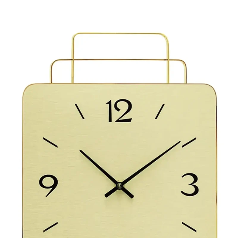 AMS W7501 Wanduhr Messing • Quarz-Pendelwerk • Holzgehäuse mit Messing-Design