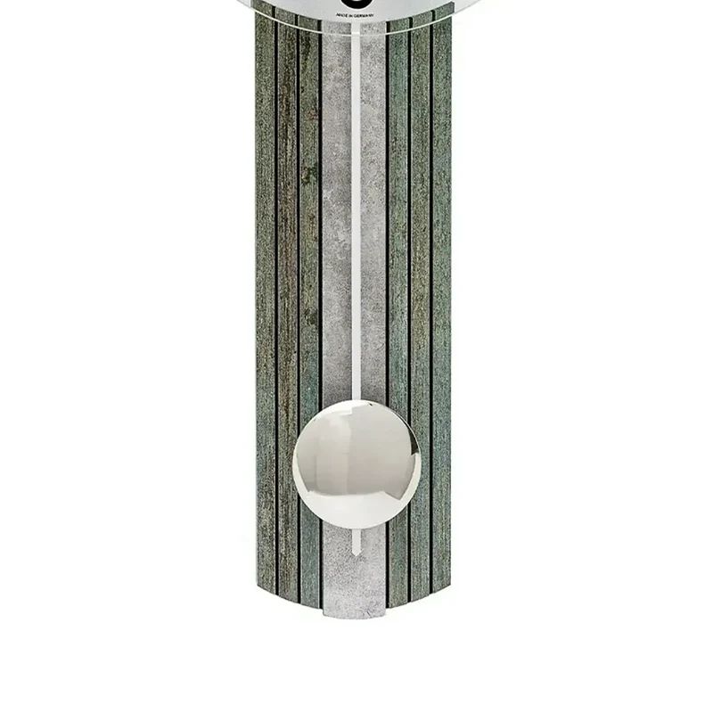 AMS W7488 Wanduhr Silberantik • Quarz-Pendelwerk • Mineralglas