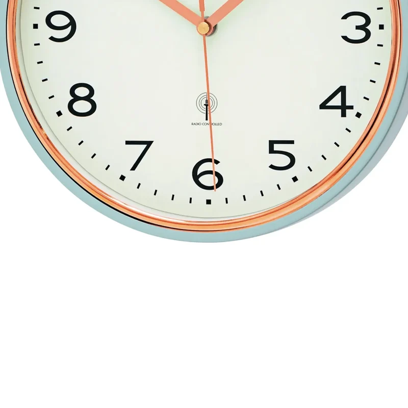 AMS F5509 Wanduhr Gold • Funkwerk • Mineralglas