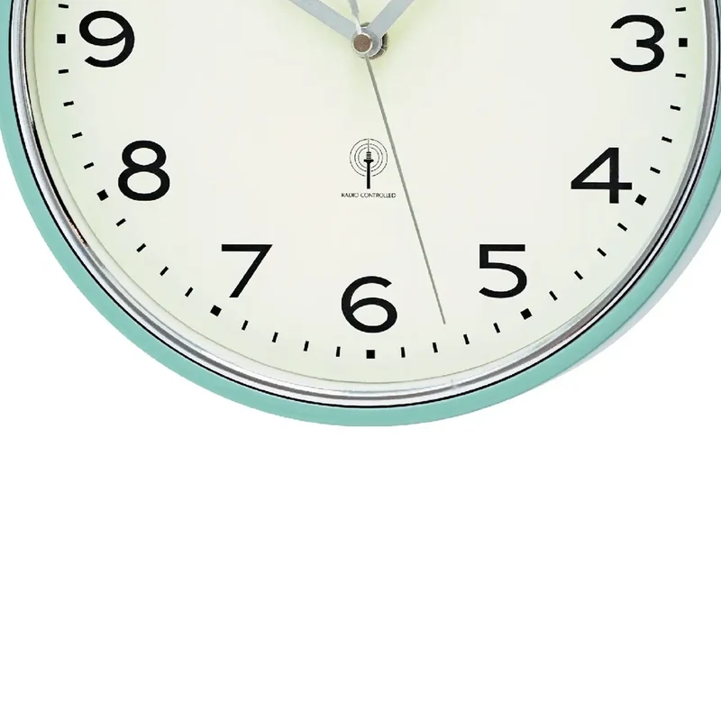 AMS F5508 Wanduhr Silber • Funkwerk • Mineralglas