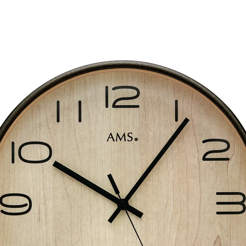 AMS F5502 Wanduhr Anthrazit • Funkwerk • Mineralglas