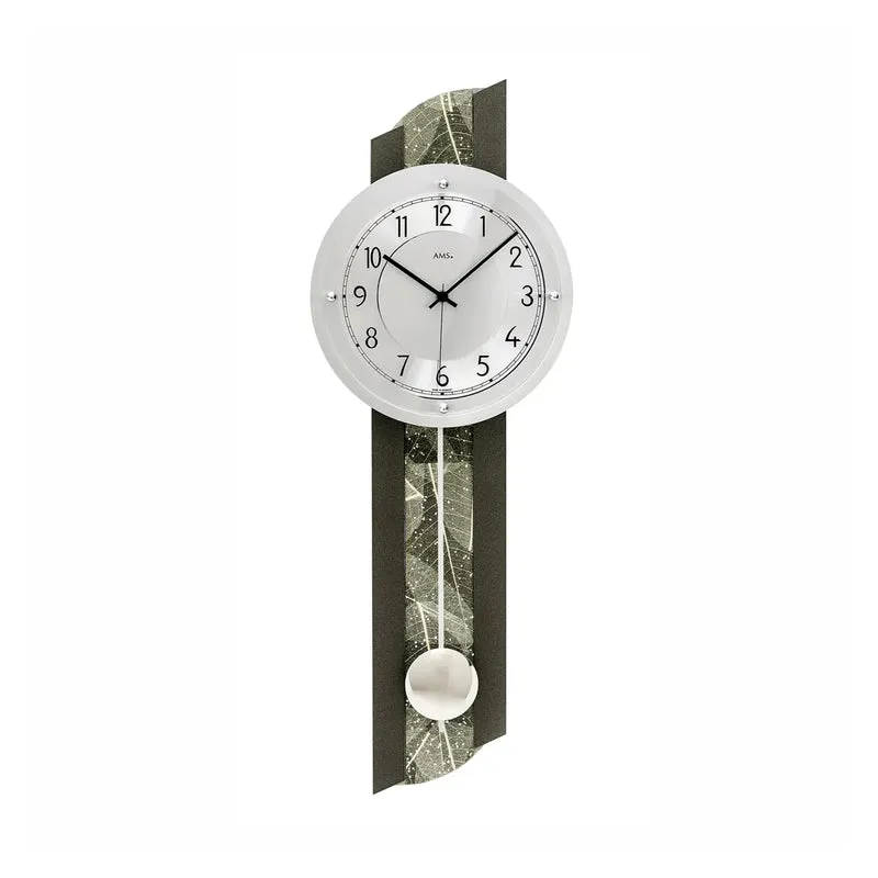 AMS F5325 Wanduhr Sonoma-Eiche • Funk-Pendelwerk • Mineralglas