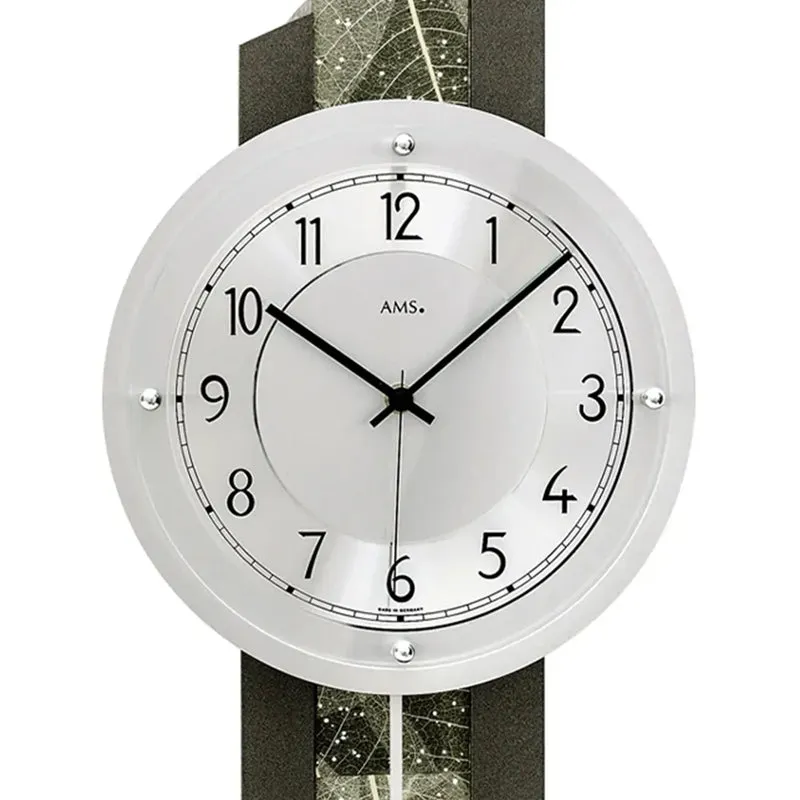 AMS F5325 Wanduhr Sonoma-Eiche • Funk-Pendelwerk • Mineralglas