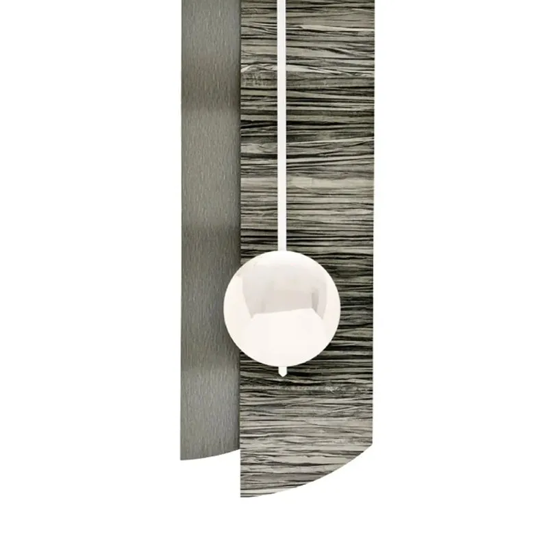 AMS F5323 Wanduhr Holz/Alu • Funk-Pendelwerk • Gewölbtes Mineralglas