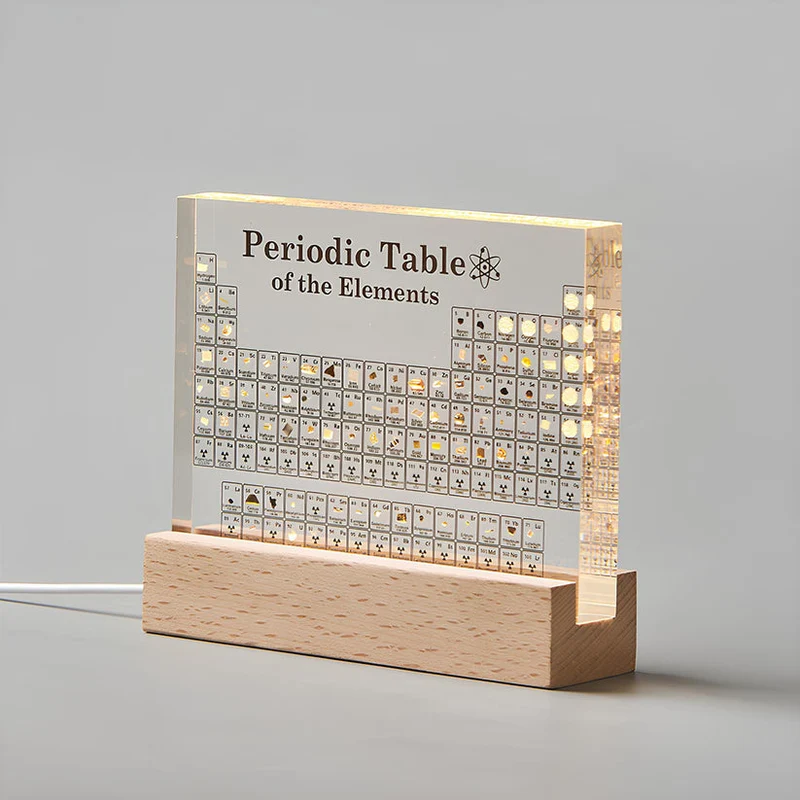 3D Periodieke Tabel met 83 Echte Elementen – Verlichte Display in Acryl voor Wetenschap & Educatie | Sansoti