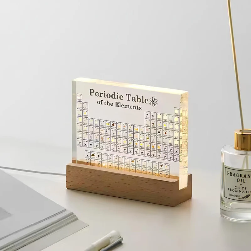 3D Periodieke Tabel met 83 Echte Elementen – Verlichte Display in Acryl voor Wetenschap & Educatie | Sansoti