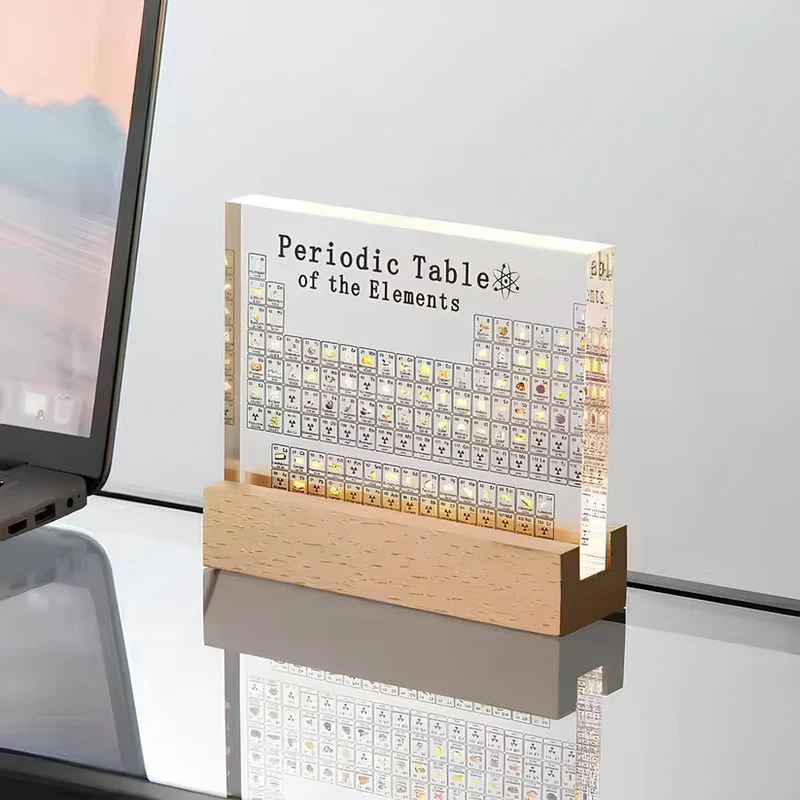3D Periodieke Tabel met 83 Echte Elementen – Verlichte Display in Acryl voor Wetenschap & Educatie | Sansoti