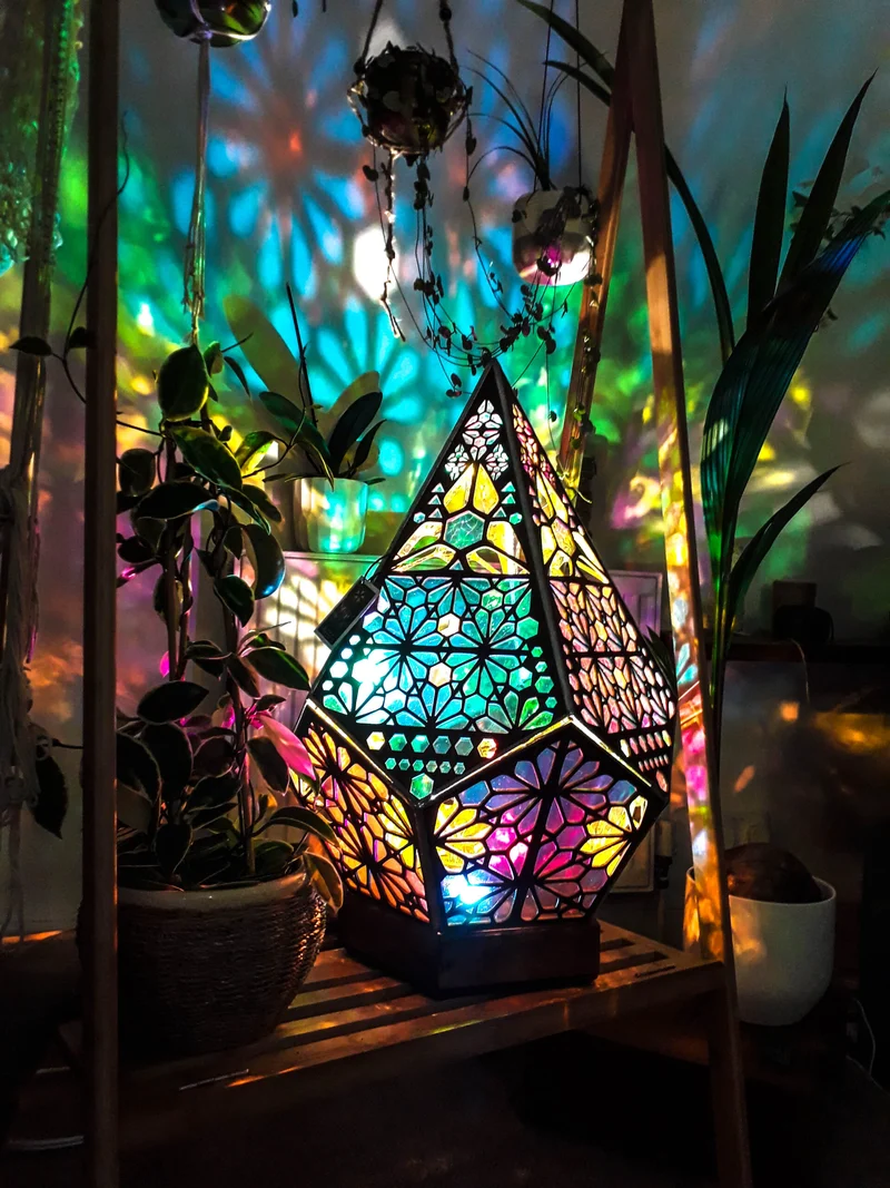 Boheemse Diamant Tafellamp met USB LED – Handgemaakte Nachtlamp voor Slaapkamer en Woonkamer | Sansoti