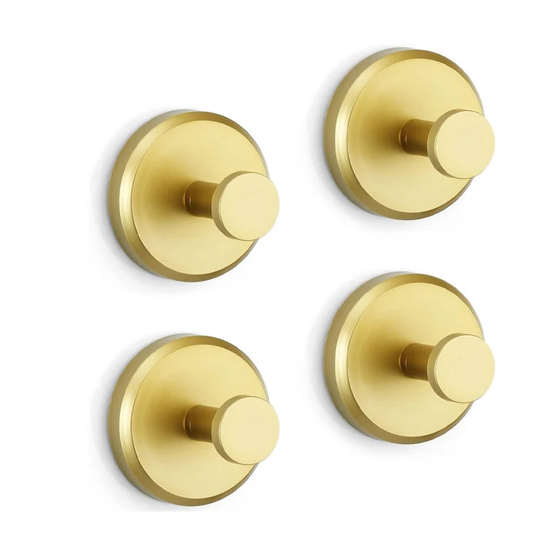 Handdoekhaak zonder Boren RVS Zuignap Badkameraccessoire Muurbevestiging Houder Handdoekhouder Zwart Zilver Goud Modern | Sansoti