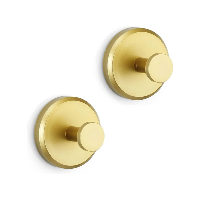 Handdoekhaak zonder Boren RVS Zuignap Badkameraccessoire Muurbevestiging Houder Handdoekhouder Zwart Zilver Goud Modern | Sansoti
