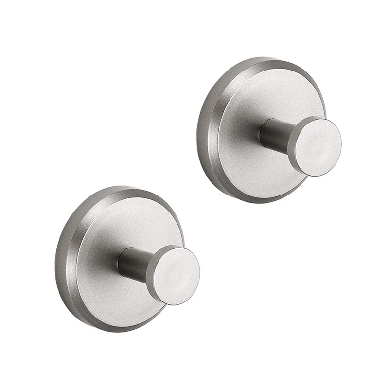 Handdoekhaak zonder Boren RVS Zuignap Badkameraccessoire Muurbevestiging Houder Handdoekhouder Zwart Zilver Goud Modern | Sansoti