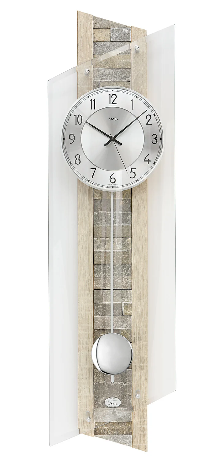 AMS F5224Q Wanduhr Sonoma • Quarz-Pendelwerk • Mineralglas