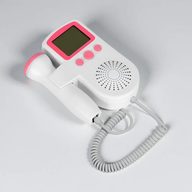 Baby Hartslagmeter voor Zwangerschap – Foetale Doppler Monitor met LCD Scherm en Ingebouwde Luidspreker voor Thuisgebruik | Sansoti