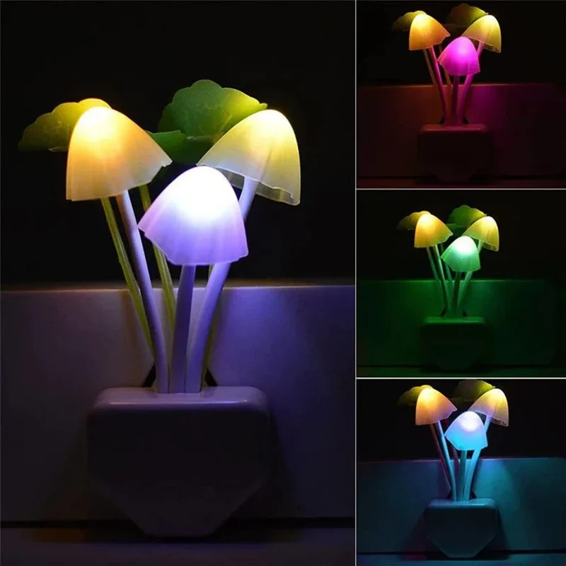 Sprookjesachtig Paddenstoel Nachtlampje met Lichtsensor en Energiezuinige LED-verlichting | Sansoti