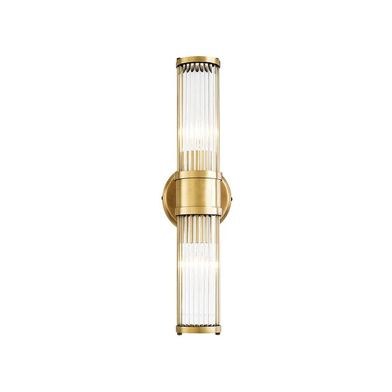Gouden Wandlamp met Glazen Kap Ø9cm – Luxe Badkamerverlichting Klassiek Design voor Spiegel Hal Ganglamp IP44 E27 Fitting Modern & Tijdloos | Sansoti