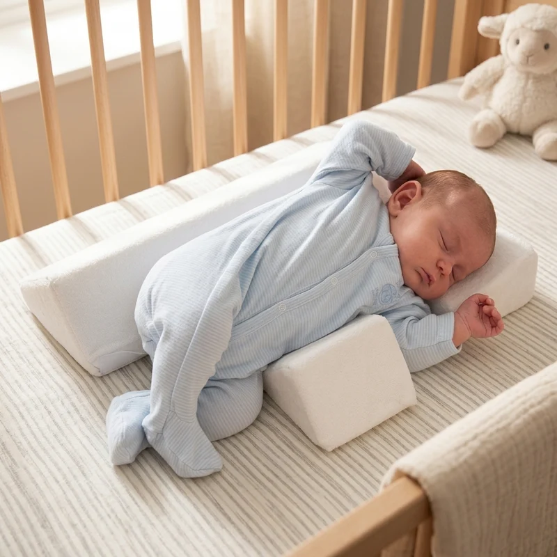 Babypositioner Lateraal met Verstelbare Kussens – Veilige Slaaphouding voor Wieg & Ledikant | Sansoti