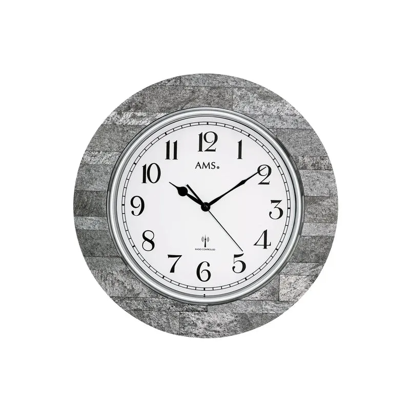 AMS F5570 Wanduhr Anthrazit • Funkwerk • Mineralglas