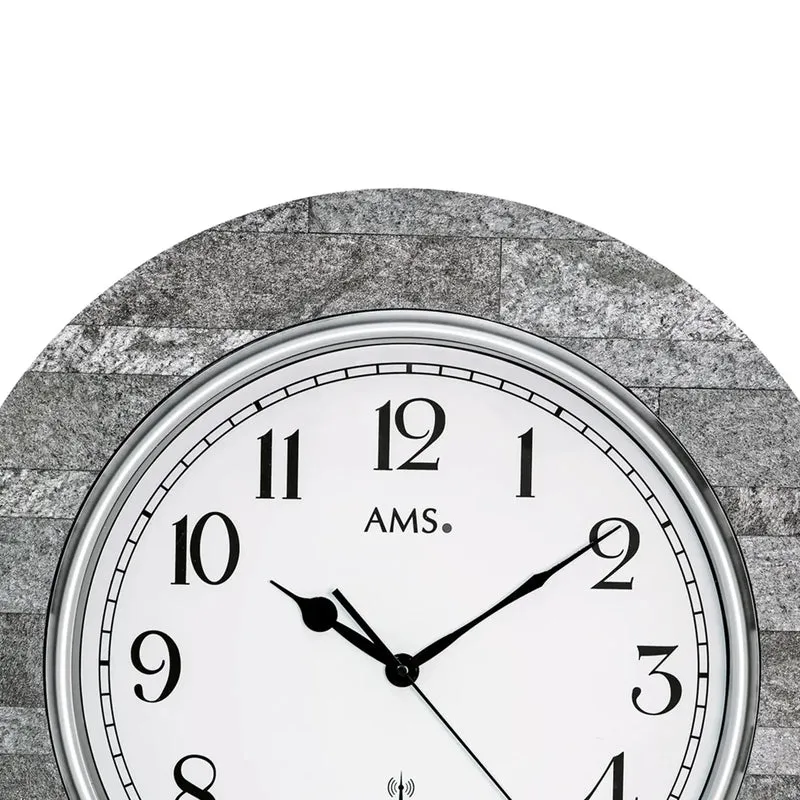 AMS F5570 Wanduhr Anthrazit • Funkwerk • Mineralglas