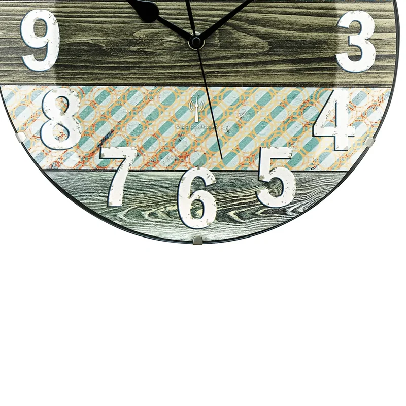 AMS Funk-Wanduhr F5556 Wanduhr Weiß • Funkwerk • Gedrucktes Zifferblatt