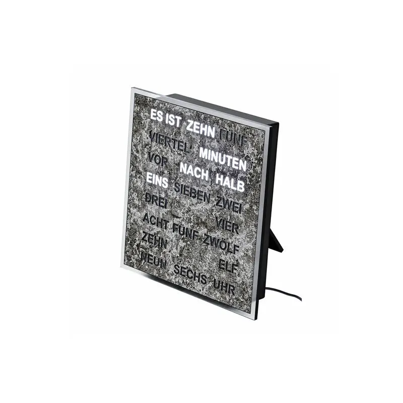 AMS Design T1236 Wortuhr • LED-Anzeige • Metallgehäuse