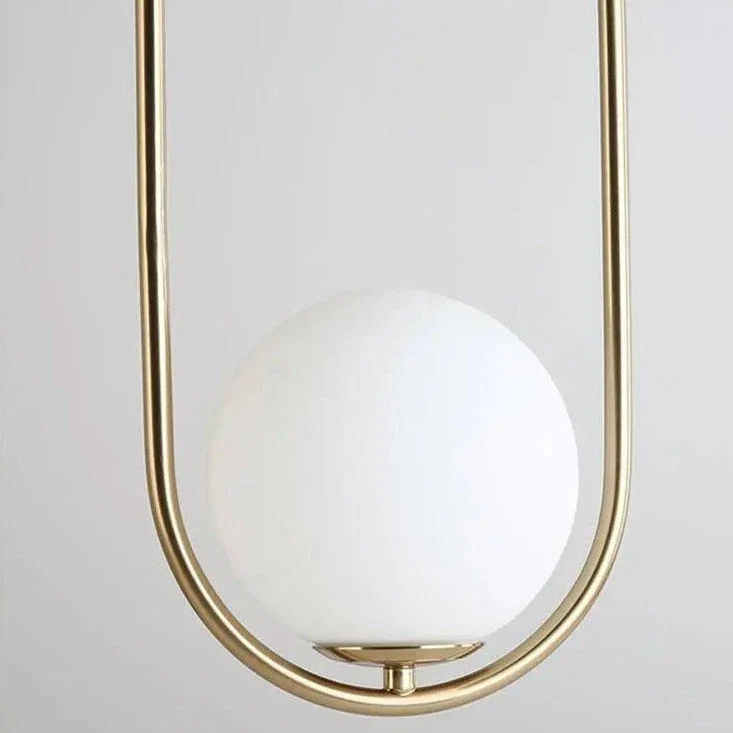 Scandinavische Hanglamp Mia met Gouden Armatuur en Glazen Kap – Moderne Plafondverlichting voor Eetkamer, Slaapkamer en Woonkamer | Sansoti