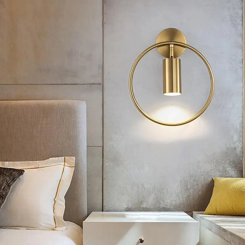 Moderne Wandlamp met Verstelbare Lampenkap – Zwart & Goud | Sansoti