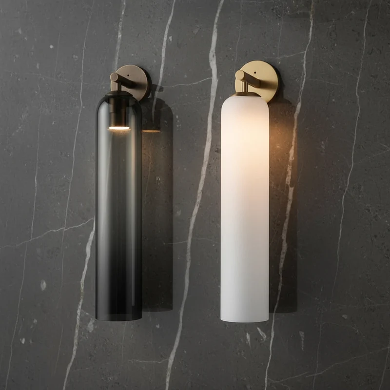 Glazen Wandlamp met Gouden of Zwarte Armatuur – Moderne Verlichtingstoevoeging | Sansoti