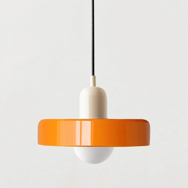 Glazen Hanglamp met Dubbele Kleurkap – Moderne Bauhaus-Stijl Verlichting voor Woon- en Eetkamer | Sansoti