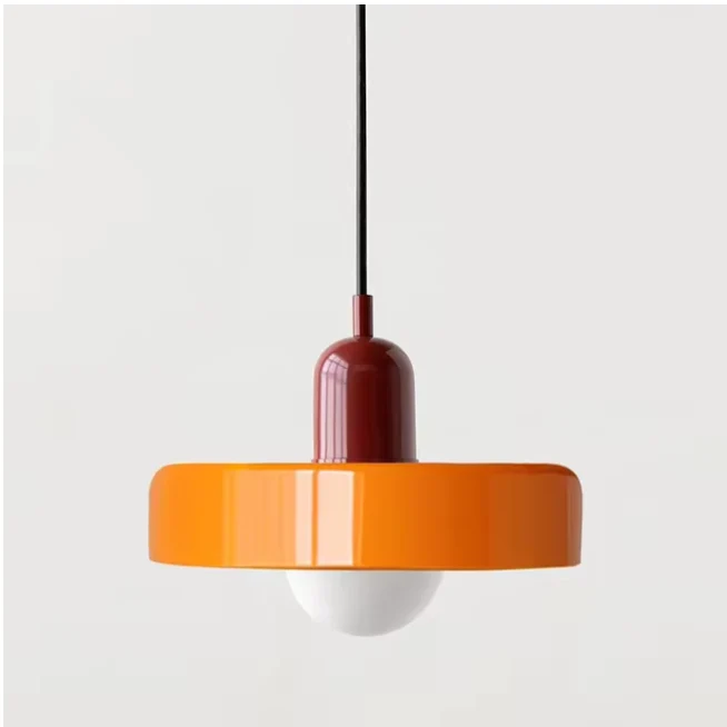 Glazen Hanglamp met Dubbele Kleurkap – Moderne Bauhaus-Stijl Verlichting voor Woon- en Eetkamer | Sansoti