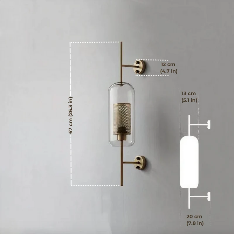 Moderne Glazen Wandlamp – Stijlvolle Verlichting met Klassieke Uitstraling | Sansoti