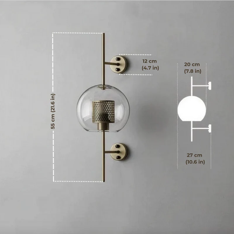 Moderne Glazen Wandlamp – Stijlvolle Verlichting met Klassieke Uitstraling | Sansoti