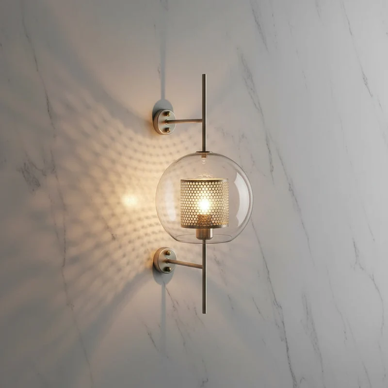 Moderne Glazen Wandlamp – Stijlvolle Verlichting met Klassieke Uitstraling | Sansoti