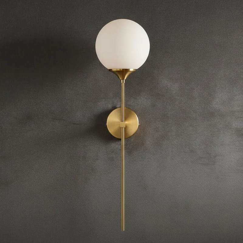 Moderne Wandlamp met Glazen Kap – Chroom of Gouden Afwerking – Scandinavische Stijl | Sansoti
