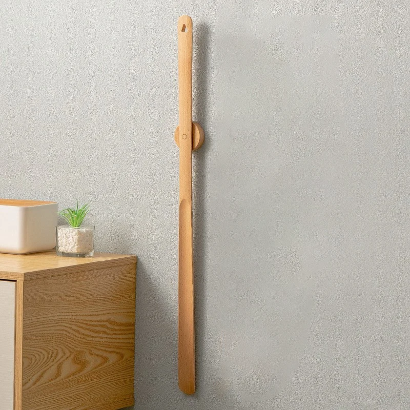 Kolbein – Houten Schoenaantrekker met Lange Steel en Magnetische Houder | Sansoti