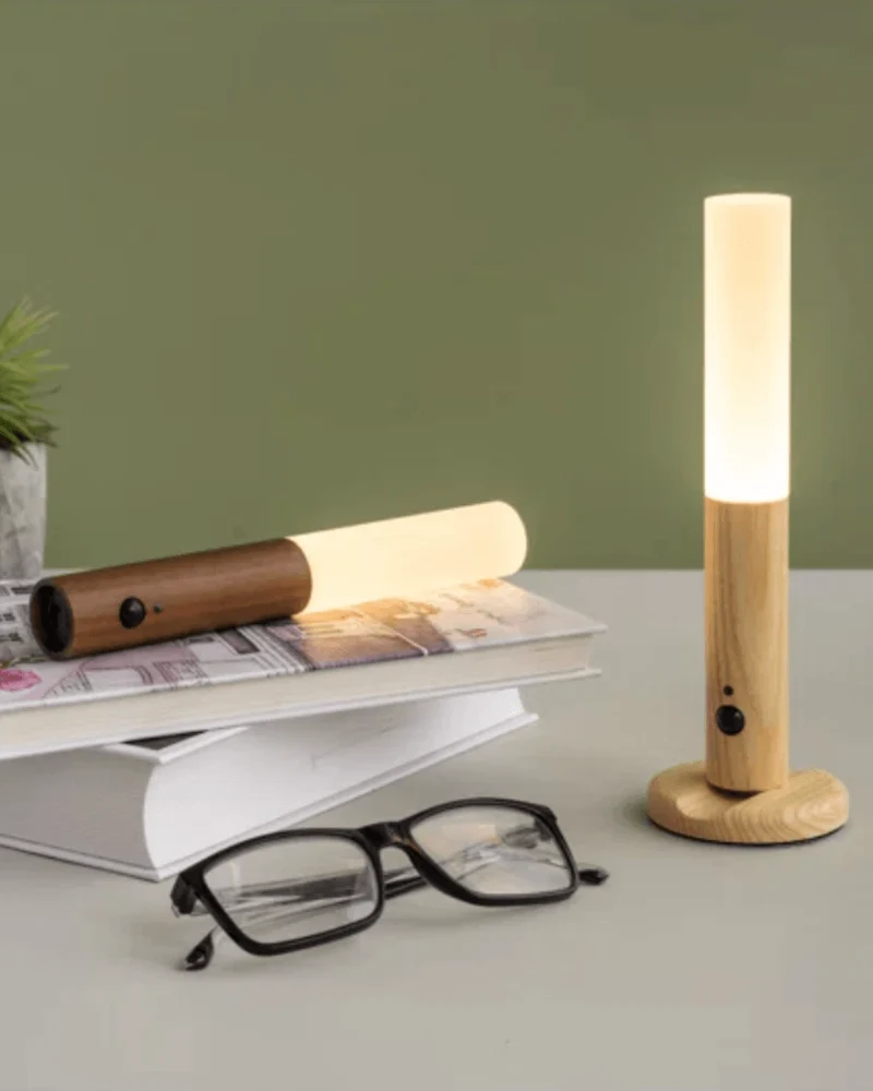 Oplaadbare Houten Wandlamp met Bewegingssensor – Dimbaar LED Nachtlampje voor Hal Gang Slaapkamer | Sansoti