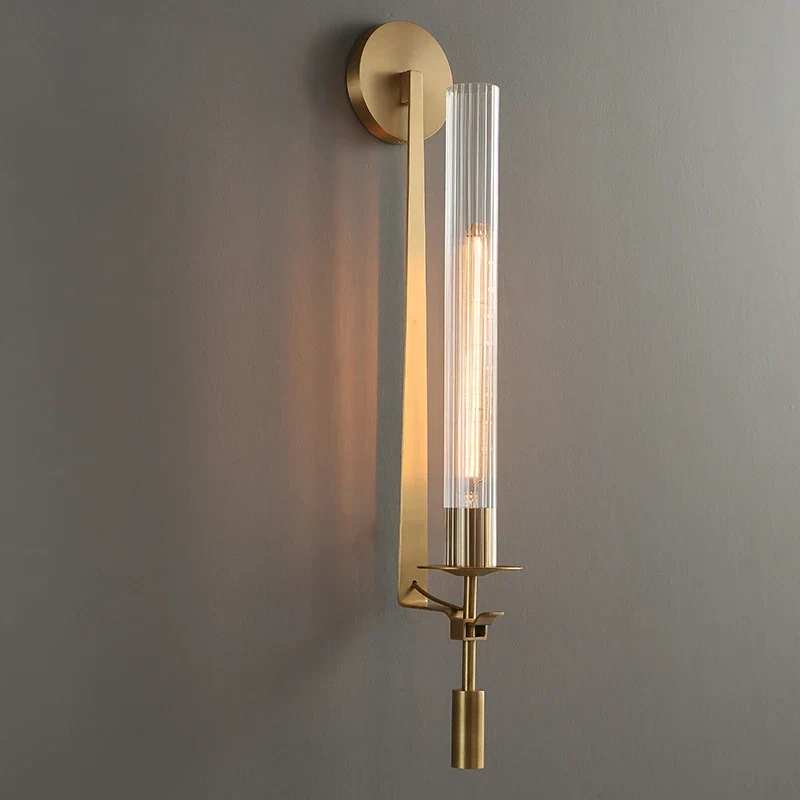 Moderne Wandlamp Goud — Elegante Muurverlichting voor Slaapkamer Woonkamer | Scandinavisch Design Wandspot | Sansoti