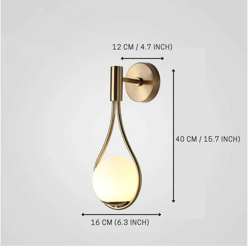 Moderne Wandlamp met Scandinavische Uitstraling - Zwart & Goud - Sfeervol Licht voor Elke Ruimte | Sansoti