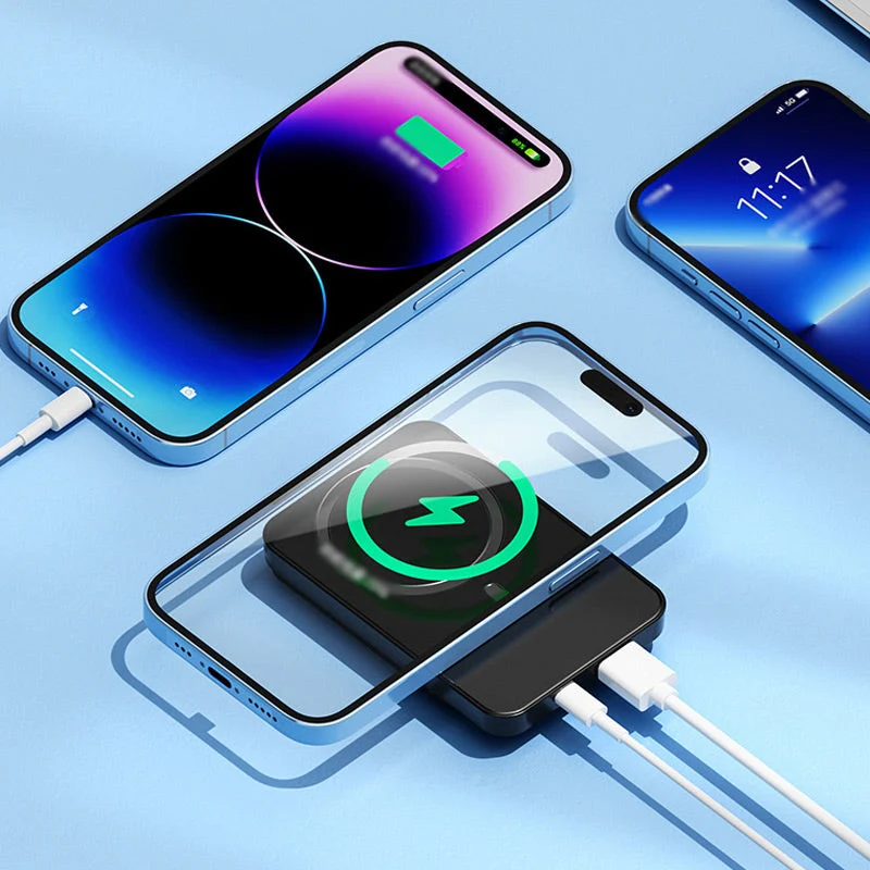 Draagbare Powerbank 20000mAh – Snellader met Draadloos Opladen | Sansoti