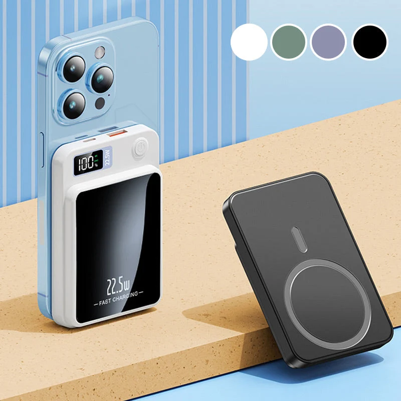 Draagbare Powerbank 20000mAh – Snellader met Draadloos Opladen | Sansoti