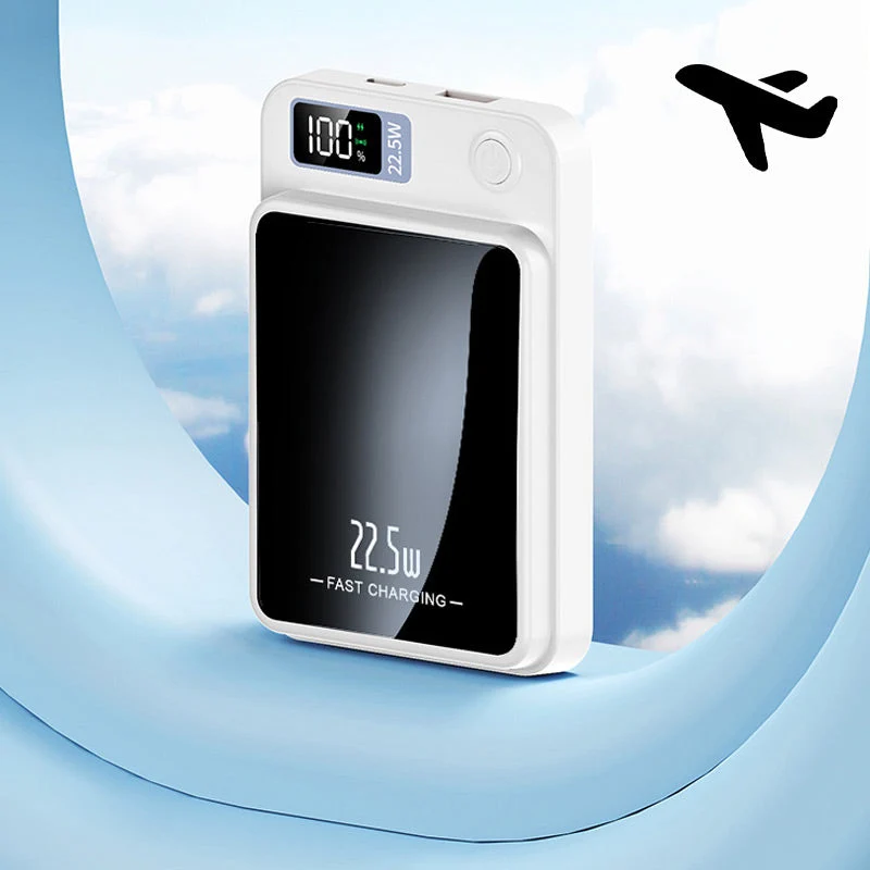 Draagbare Powerbank 20000mAh – Snellader met Draadloos Opladen | Sansoti