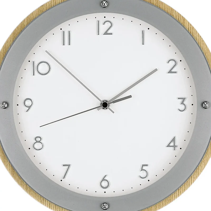 AMS F5846Q Wanduhr Holzfarben • Quarzwerk • Aufgelegte Zahlen