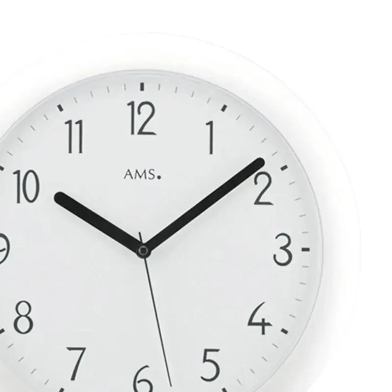AMS F5844 Wanduhr Weiß • Funkwerk • Kunststoffgehäuse