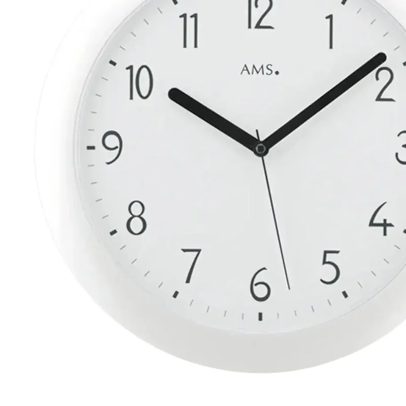 AMS F5844 Wanduhr Weiß • Funkwerk • Kunststoffgehäuse