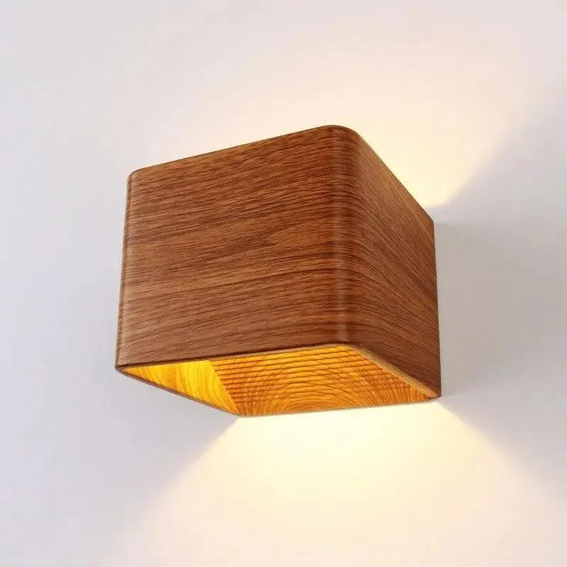 Wandlamp Hout Faux Slaapkamer Scandinavisch Design Nordic Stijl Verlichting | Sansoti