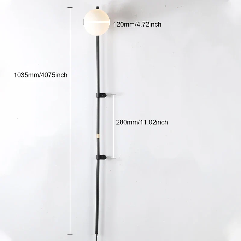 Scandinavische Wandlamp Wandsconce met Plug-in Aansluiting | Sansoti
